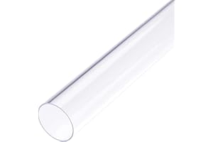 sourcing map 2 tubos de PVC rígidos transparentes de 23 mm de diámetro interior x 25 mm de diámetro exterior x 0,4 m de tubo redondo