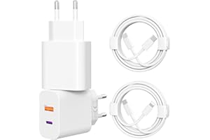 VINFFS MFi Zertifiziert 2 Pack Mehrfach USB C Ladegerät mit USB C kabel und USB C iPhone Lightning（2M）für iPhone14/15 Pro Max Samsung iPad air Netzteil Schnellladegerät Schnellladekabel (Ladegerät mit Kabel)