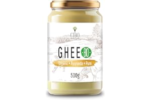 CIBO QUALITY FOODS Cibo Burro Ghee Biologico 500gr - Latte di Parma e Reggio Emilia - Prodotto in Italia - Mucche al Pascolo - Pu