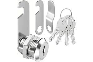 ZiYuya Briefkastenschloss mit Schlüssel gleich, Schrankschloss, Spindschloss, Schubladenschloss, Schrank Türschloss, Schlossplatten, Postkasten Schloss, Hebelschloss,Möbel Schließfach Schloss (20 MM)