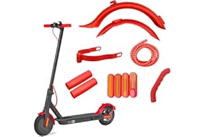 Gleamydot Patinete Delantero y Trasero Guardabarros Soporte Puños Cubiertas Laterales con Reflectantes Compatible para Xiaomi Patin eléctrico Mi M365 / M365 Pro Accesorios (Rojo)