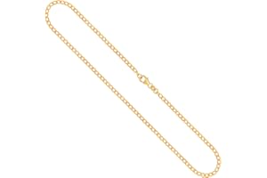EDELIND Goldkette Damen Herren Echt Gold 2.6 mm, Panzerkette weit 333, 585 oder 750 aus Gelbgold, Kette Gold mit Stempel, Halskette mit Karabinerverschluss, Made in Germany