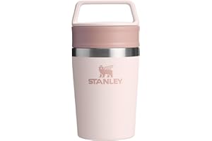Stanley Cafe To-Go Travel Mug Termos Bardak, Pembe Kuvars (Rose Quartz), 0.23 Litre