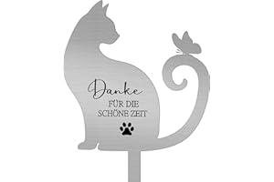 Namalu Metal Grabplatte mit Gravur Katze Gedenkstein Outdoor Grabschmuck Wetterfest Gedenktafel Draußen Schieferplatte Deko für Tiere Grab Erinnerung Katze Trauer Geschenk für Tierbesitzer(Katze)