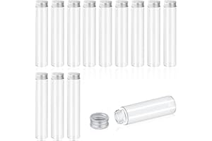 CJQRL 12 Stück Reagenzglas Mit Schraubverschluss, Reagenzglas Schraubverschluss, Reagenzgläser, Reagenzglas, Phiolen Zum Befüllen, Reagenzgläser für Blumen Gewürze Bonbons Flüssig 22 * 120MM 30ml