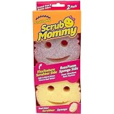 Scrub Daddy Scrub Mommy Violet Éponge Lavable Anti Scratch Double Face, Eponge Vaisselle Cuisine et Salle de Bain, Anti-Rayur