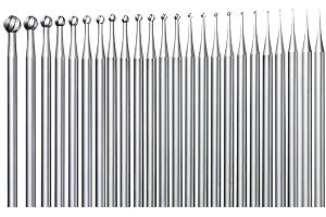 NONDK 24 Round Ball Burr - 3/32 Tum Shank Ball Form Smycken Cut Burs Lapidary Carving/Gravering Tools