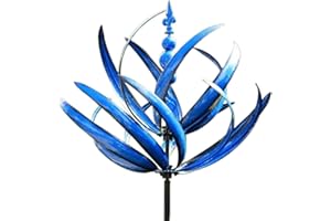 EASTUY Metall Windrad 3D Windspiel Windmühle Für Garten, Wetterfest Und Standfest Windspinner Aus Metall, Windspiel Aus Metall Mit Besten Kugellagern, Für Garten Als Dekoration, Höhe 90 cm