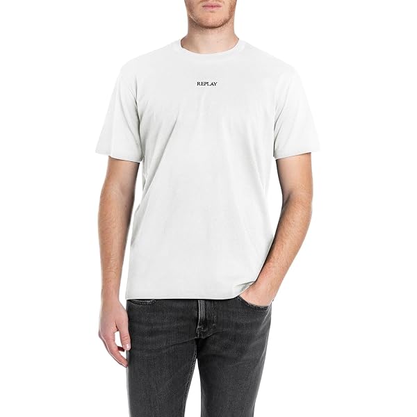 Replay Herren T-Shirt Aus Baumwolle – Kurzarm, Rundhals, Mit Minimalistischem Logo