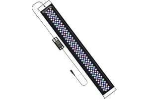 HORXFLIG 36W 90cm Illuminazione per Acquario a LED, Luce per Acquario con Staffa Estensibile, Lampada per Acquario a Luminosità Regolabile con Timer Regolabile Utilizzata per Acquari da 91-106cm