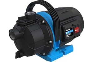 Güde Pompe de jardin GP 6035 (600 W, débit max. 3200 l/h, hauteur d'aspiration jusqu'à 7 m, filetage de raccordement 1" IT, pompe à jet pour l'arrosage du jardin)
