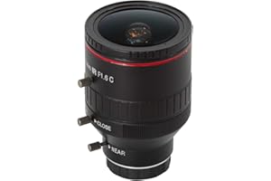 Arducam 2,8–12 mm Varifokales C-Mount-Objektiv für Raspberry Pi HQ Kamera, mit C-CS-Adapter, industrielles Teleobjektiv