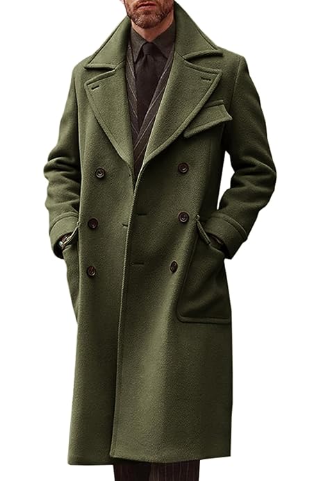 Pea Coat Amazon Mens Overcoat Overcoat For Men Wool Blend Trench Coat For  Men Classic Single