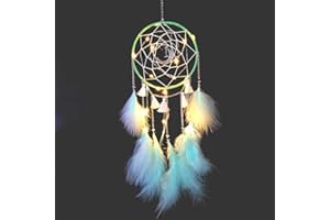 Byou - Sensor de sueños Hecho a Mano con Plumas, decoración Colgante para decoración de Dormitorio, Coche