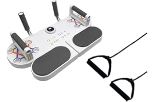 MAGIC SELECT Push-Up Training Kit. Multifunctional Push-Up Board with Elastic Resistance Band and Bars. 3 in 1 Fitness Set with Digital Stopwatch for Exercise at Home and Gym.