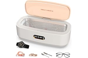 VENUSSAR Ultraschallreinigungsgerät Ultraschallreiniger Brillenreinigungsgerät 300ml, 45kHz, 4 Modi, für Brille Ohrringe Uhren Schmuck Ringe Halsketten Zahnprothese Rasierer