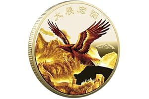 Luxylei Pièce commémorative Symbole Aigle Pièce Chanceuse Pièce de Collection en Métal Pièce Souvenir Pièce Souvenir Collection Cadeaux