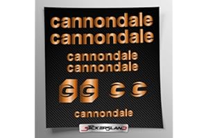 Sticker Kit Compatible with Cannondale MTB Mountain Bike Frame and Helmet | Decals Sticker Decal Bike Logos | Stickersland® (Copper/Shiny Bronze Metallic)