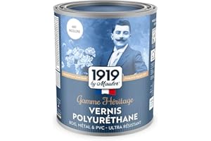 1919 By Mauler - Vernis Polyuréthane pour bois, métal et PVC - Mat Incolore - 1L - Lavable, anti-tache et rayure - Alkyde Uréthane Haut extrait sec