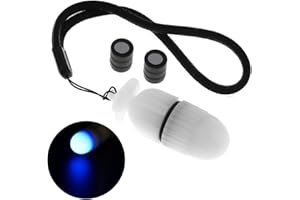 SecurityIng 1Pc Subacquea Luce di Segnale Strobe Scuba Night Dive Marker LED Lampeggiante Lampada di Sicurezza Firefly Diving Beacon Beam 200M Subacquea 200 Ore Durata con Batteria - Blu