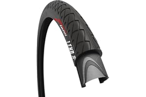Fincci Pliable Slick Pneu 26x1.95 Pouces 50-559 pour Route VTT Montagne Hybrid Vélo Bicyclette avec 26 x 1.95 Pneus