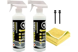 EVERCLEEN Made in Germany Vinyl Record Cleaner Pro 2 X 500 ML + 2 X panni in microfibra + 2 X spazzole – Detergente ecologico vegano per vinile e macchine per la pulizia