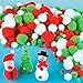 Produktbild Großpackung Pompons in Weihnachtsfarben für Karten, Kollagen und Basteleien (210 Stück)