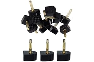 UPSTORE Tacchi sostitutivi a forma di U per scarpe da donna, 6 paia (12 pezzi), colore nero, tasselli di ricambio per scarpe con tacco alto