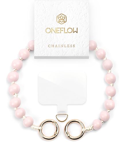 Lostars Handy-Armband Mit Echten Steinperlen - Verstellbarer Handygriff Mit Charm Für Damen