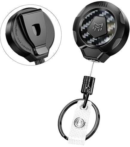 Waizmann.IDeaS® STAHLSEIL - Drahtseil - Ausweisjojo Jojo Zipper rund mit Schlaufenclip & Ring Aufrollmechanismus bis zu 200gr Zugkraft EXTRA STARK Waizmann.IDeaS® STAHLSEIL - Drahtseil - Ausweisjojo Jojo Zipper rund mit Schlaufenclip & Ring Aufrollmechanismus bis zu 200gr Zugkraft EXTRA STARK