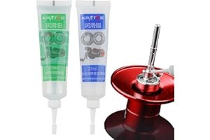 Tewzafiya Rollenfett und -öl | Rollenbutteröl und -fett 25 ml - 2-teiliges Rollenpflegeset, Angelzubehör sorgt für eine reibungslose und lang anhaltende Schmierung