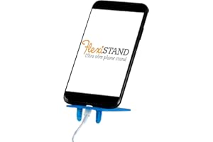 GIFTS FOR READERS & WRITERS Flexistand Kompaktowy i regulowany stojak na telefon iPhone i Android, niebieskie słowa