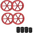 Ender 3 Springs, Creality Upgraded 4pcs Red Aluminum Hand Twist Leveling Nut & 4pcs Black Heatbed Silicone Leveling Column Mounts for Ender 3/3 Pro/3v2 3D Printer
