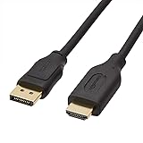Amazon Basics DisplayPort to HDMI Cable with Gold-plated connectors - 3.04m (10 feet)