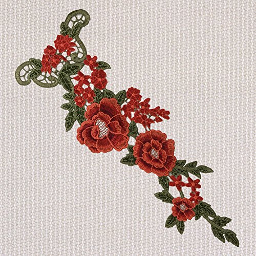 Blue Vessel 1 Stk Stickerei Rose Blume Nähen auf Patch Abzeichen Tasche Hut Jeans Kleid Applique Fertigkeit (a) - 2
