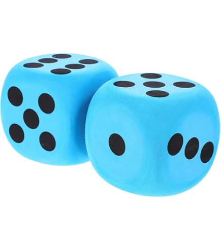 Dé Géant En Mousse 25 X 25 Cm, 2 Couleurs Au Choix