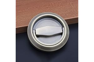 TOOLOFLIFE 2 maniglie per porta scorrevole da incasso, pomelli per porte, armadi, cassetti, in acciaio inox, ad anello, con tirante (colore: bronzo)