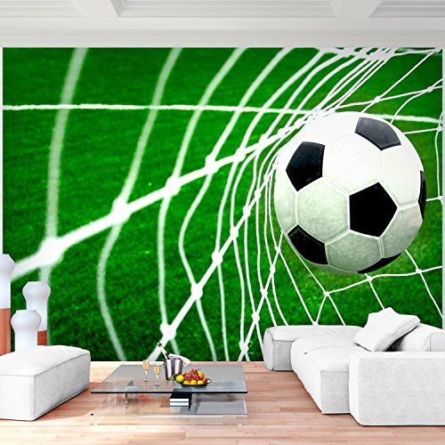 Fototapete Fussball 396 x 280 cm - Vliestapete - Wandtapete - Vlies Phototapete - Wand - Wandbilder XXL - !!! 100% MADE IN GERMANY !!! Runa Tapete 9050012a