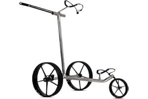 ‎TOUR MADE tour made Haicaddy HC3X Golf Pushtrolley aus Edelstahl I klappbar & zerlegbar I manueller Golftrolley inkl. Transporttasche, Schirm- & Scorehalter I 3 Rad I Deutsche Markenqualität