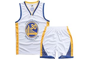 CLZWFZ Ensemble de Basket-Ball pour Enfants 2 pièces,Ensemble de Basket-Ball Unisexe pour Enfants 2-16 Ans,Chemise de Basket-Ball pour Enfants