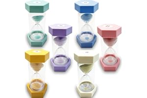 DREAM HORSEX Sand Timer Set, Sanduhre, Sanduhr für Kinder, Farben Sanduhren Set für Kinder, sanduhren Set Kinder, 3/5 /10/15/ 20/30 Minuten Glas Timer für Kinder zähneputzen Klassenzimmer Spiele