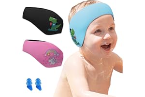 FUNYORD Schwimmen Stirnband Kinder, Neopren Schwimmband, Schwimm Stirnbänder mit Klettverschluss, Ohren Schutz Wasserdichtes Kopfband für Kinder, Erwachsene (Blau sizeM)