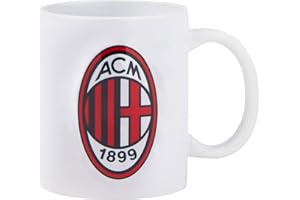 ACM 1899 AC Milan Tasse en céramique avec logo, produit officiel, blanc