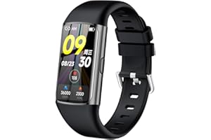 Tipmant Smartwatch Donna Uomo, Orologio Smartwatch Donna Uomo Cardiofrequenzimetro da Polso Impermeabile IP68 con Contapassi, SpO2, Sonno, Notifiche Messaggi, Orologio Fitness per iOS Android