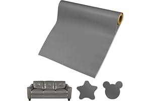 LZYKJGS Patch autocollant en cuir - 60 x 137 cm - Kit de réparation - Cuir autocollant pour canapés, sièges auto, chaise de bureau, tête de lit, sacs à main (gris foncé)