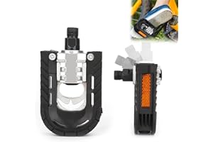 MAGISEL Pédales de Vélo, Pédales de Vélo Pliables en Alliage d'Aluminium, édales Pliables Pédale en Alliage d'Aluminium, Accessoires de Cyclisme en Plein air résistants à l'usure (2 pièces)