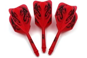 CUESOUL ROST Dartpfeile Personalizzato Integrato Schäfte Shaft And Darts Flight Medium, Set di 3 Pezzi Dragon Pattern (CSAK-5JL4)