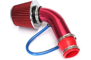CENPEK Tubo de Entrada de Aire frío, 76 mm Universal PerCompatible withmance Coche Filtro de Entrada de Aire frío Turbo Filtro de Aire automotriz de Aluminio Kit de Tubo de Manguera de Flujo