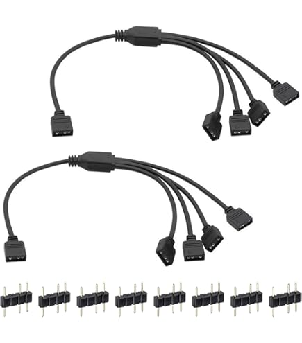 Cavo Splitter ARGB 1-a-5 Cooler Master - Connettore LED 3 Pin - 58 Cm Per Sincronizzazione RGB - Foto 4