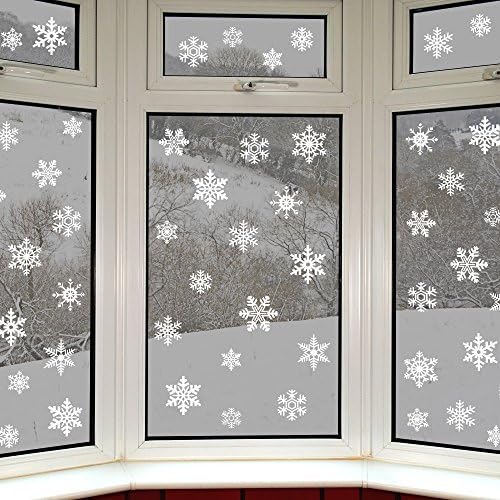Articlings 2847279, 42 Original Snowflake Window Clings Fabulous Static PVC Stickers